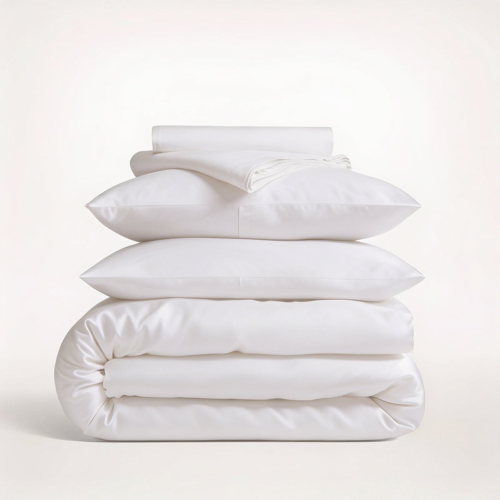 2X iGlow silkedynetrekk + 2X Silkeputetrekk - Calm White - iGlow.no