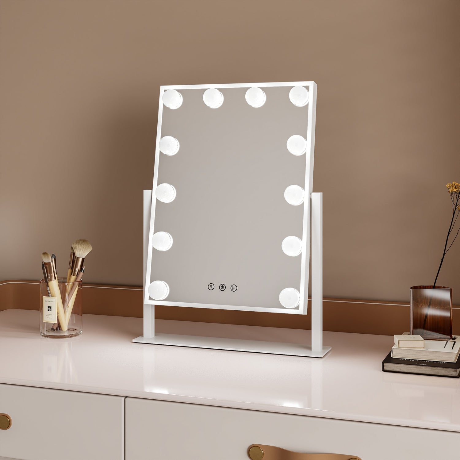 iGlow Makeup Mirror - Sminkespeil / Hvit - iGlow.no