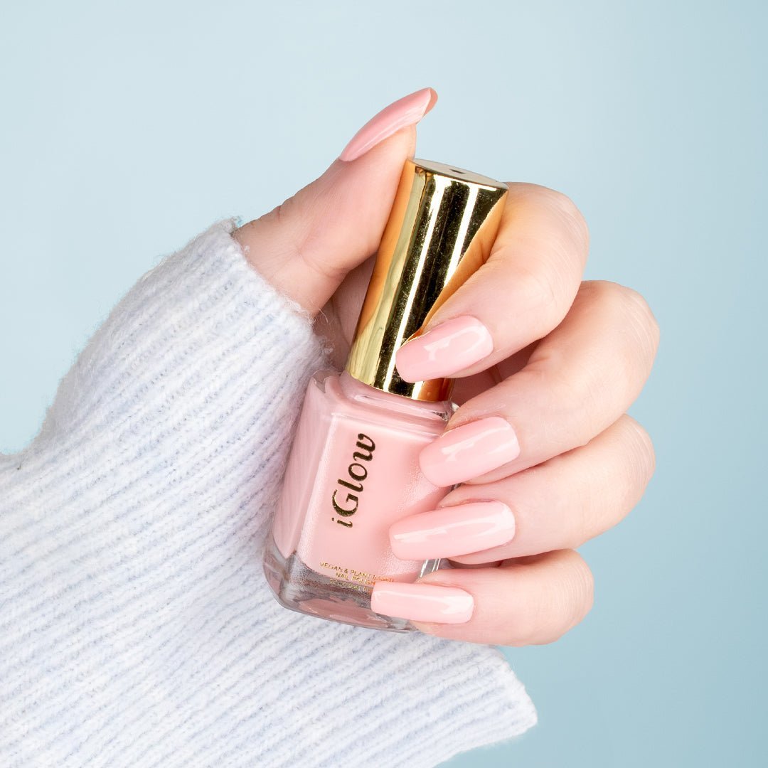 🎁 iGlow Neglelakk - Candy Pink (Ferskenrosa) (40% off) - iGlow.no