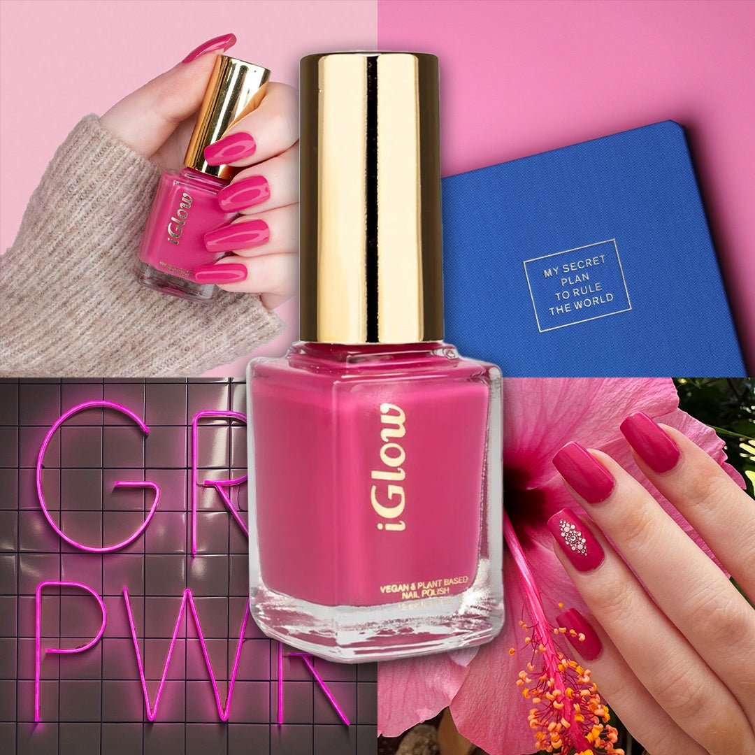 iGlow Neglelakk - Pink Hibiscus (Klar rosa) - iGlow.no