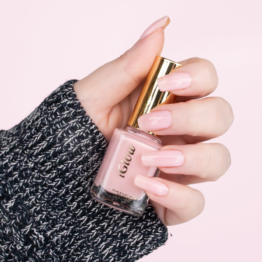🎁 iGlow Neglelakk - Sheer Petal (Dus pastellrosa) (100% off) - iGlow.no