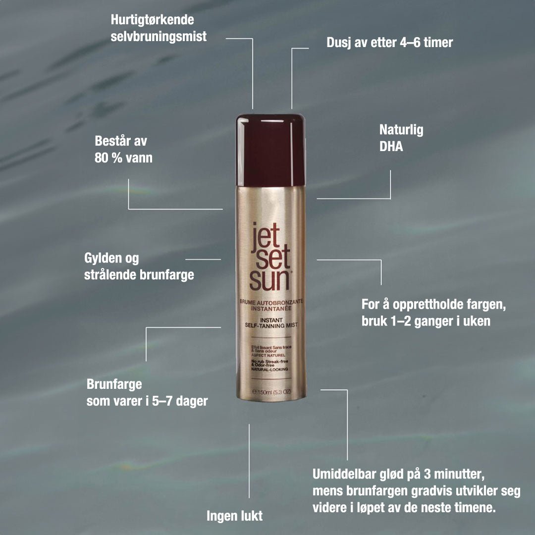 Jet Set Sun - Self Tanning Mist, Travel size 50 ml - iGlow.no