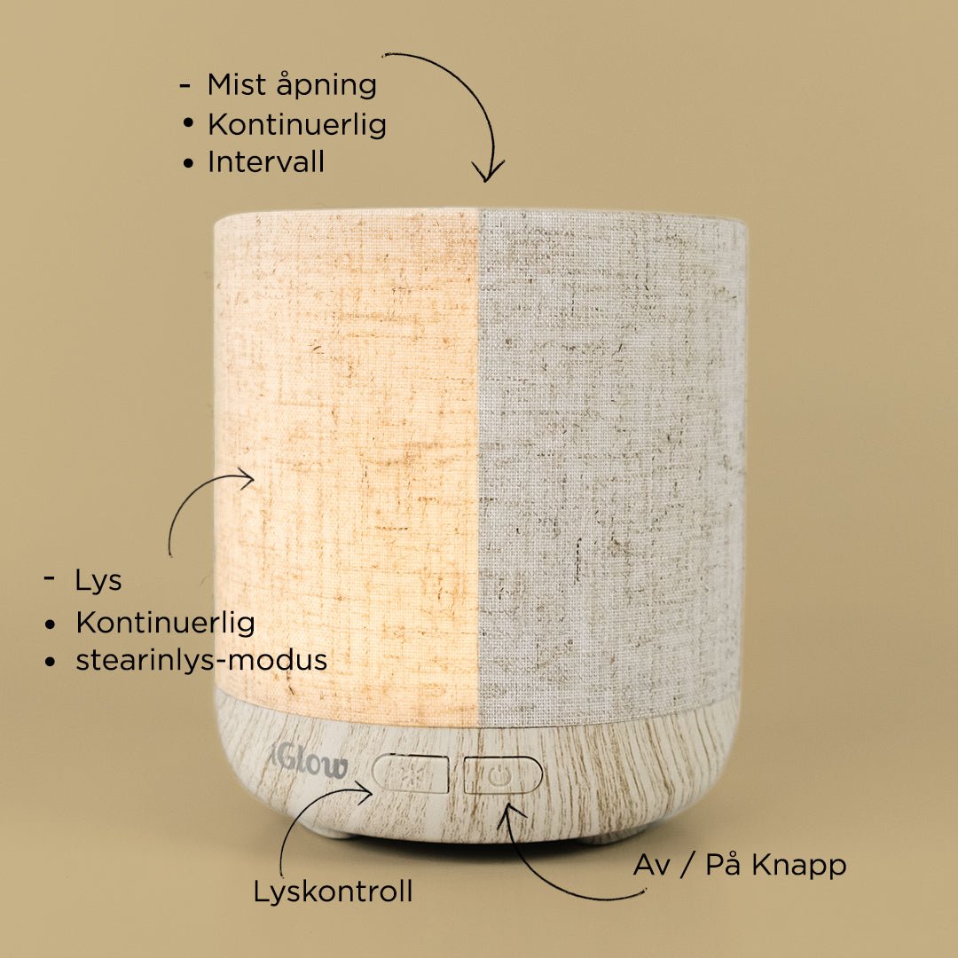 iGlow Aroma Mist Diffuser - Aroma Diffuser - iGlow.no