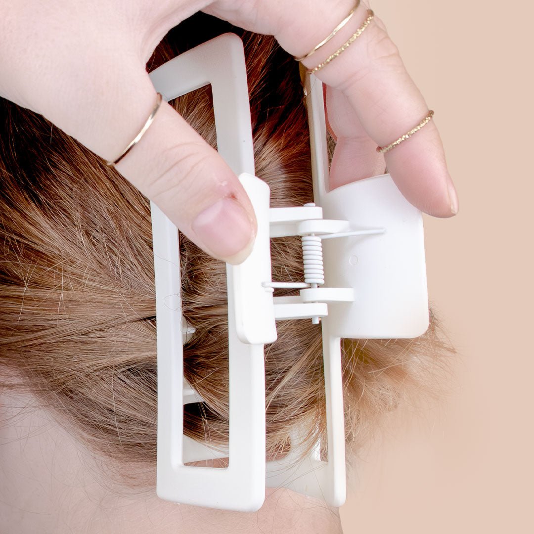 Stor Hårklype - Hvit - iGlow.no