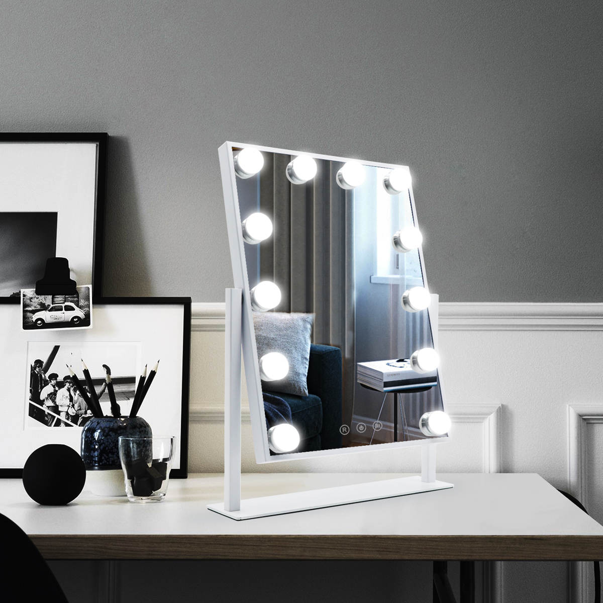 iGlow Makeup Mirror - Sminkespeil / Hvit