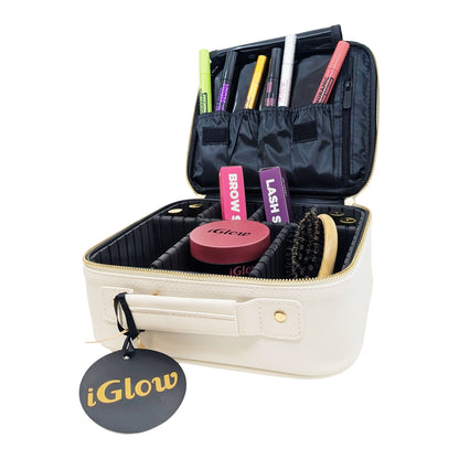 iGlow Big Cosmetic Bag - Sminkeveske, Hvit - iGlow.no