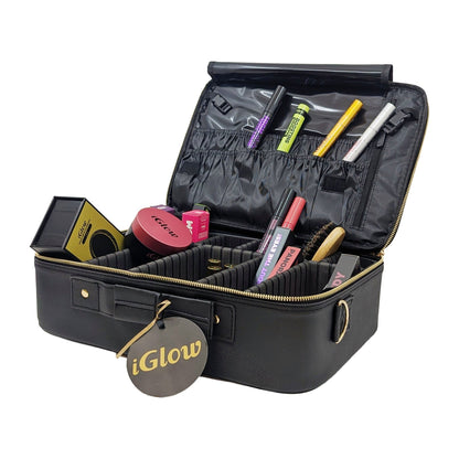 iGlow Big Cosmetic Bag XL - Sminkeveske, Sort - iGlow.no