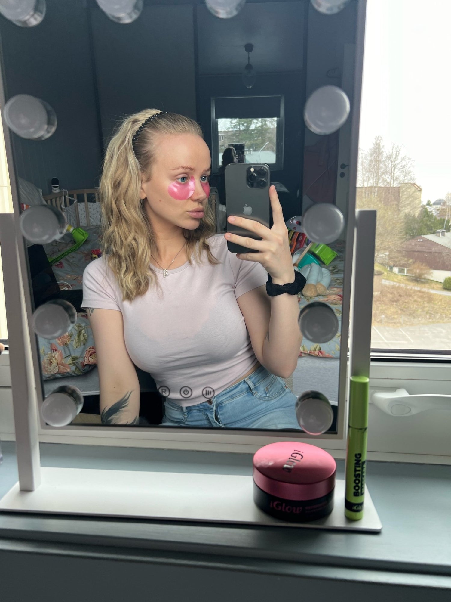 iGlow Makeup Mirror - Sminkespeil / Hvit - iGlow.no