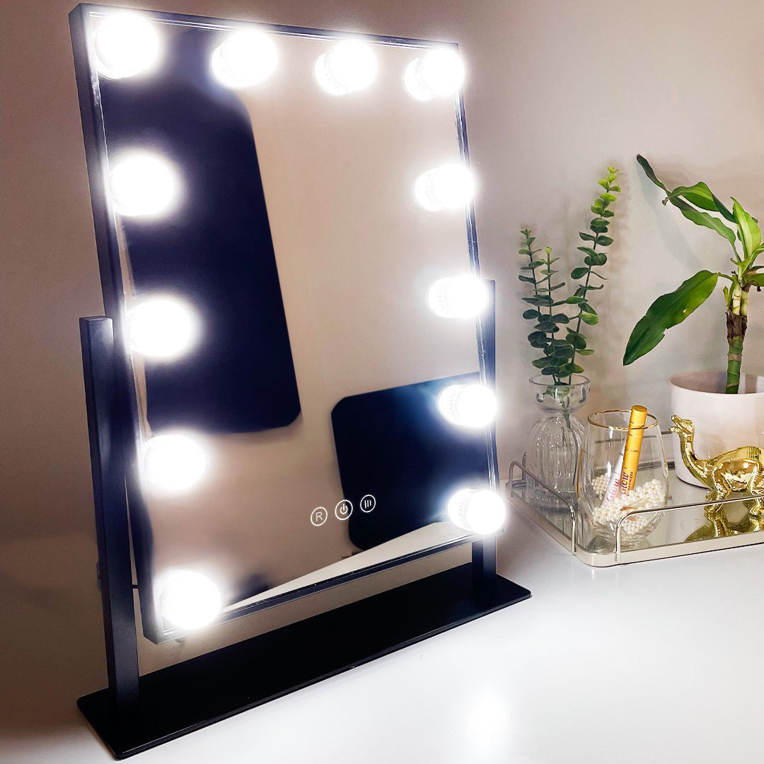 iGlow Makeup Mirror - Sminkespeil / Sort