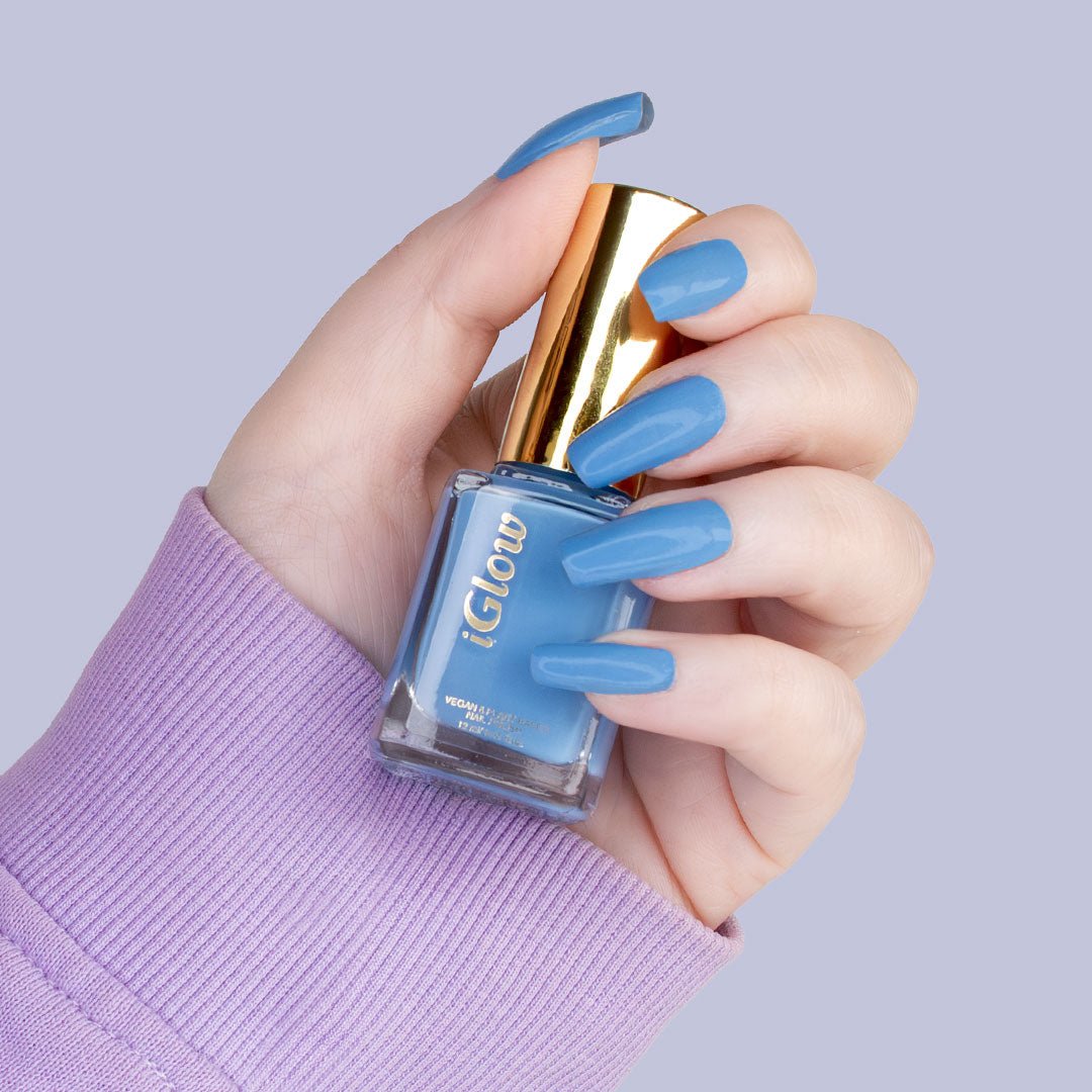 🎁 iGlow Neglelakk - Blue Angel (Blå) (30% off)