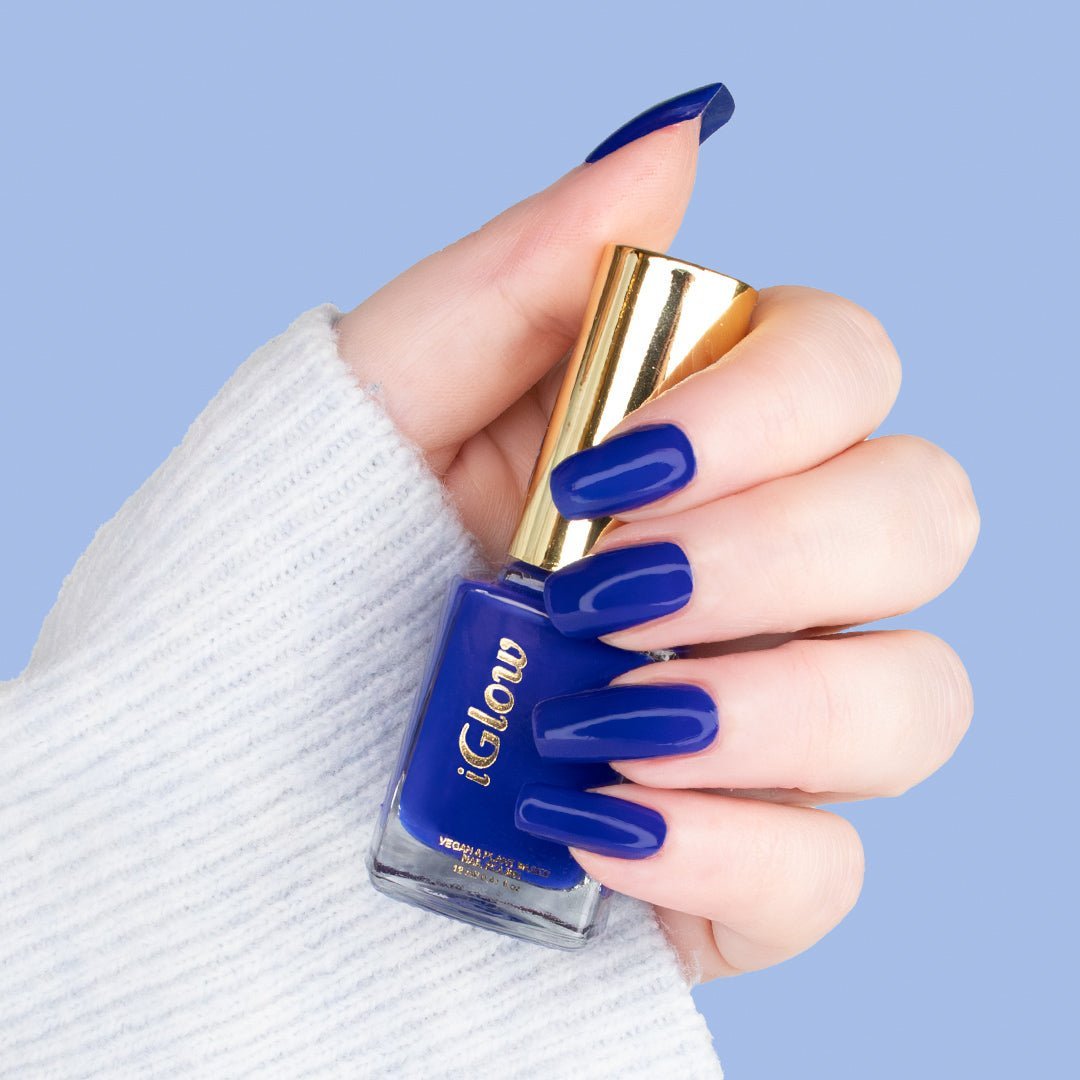 🎁 iGlow Neglelakk - Blue Velvet (Dyp blå) (40% off) - iGlow.no