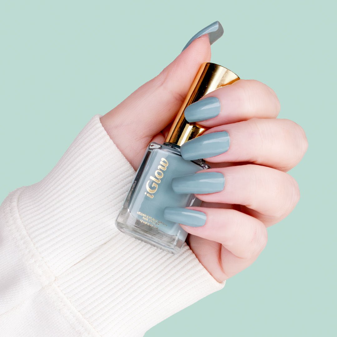 🎁 iGlow Neglelakk - Cora Blue (Blågrønn) (30% off)