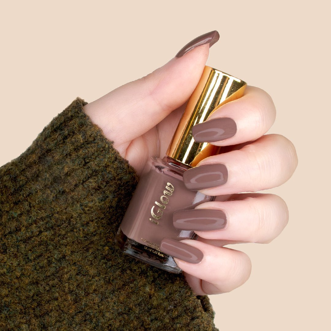 🎁 iGlow Neglelakk - Hazel Dusk (Brun) (40% off) - iGlow.no
