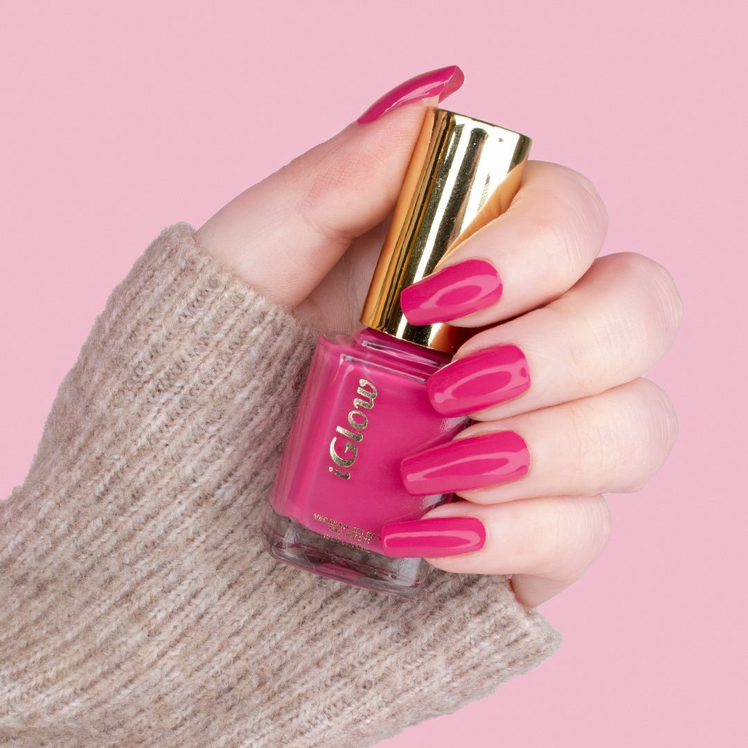 🎁 iGlow Neglelakk - Pink Hibiscus (Klar rosa) (40% off) - iGlow.no