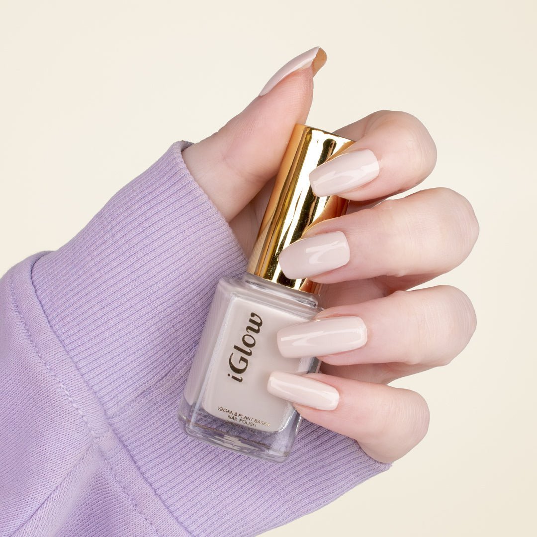 🎁 iGlow Neglelakk - Soft Nude (Lys beige) (100% off) - iGlow.no