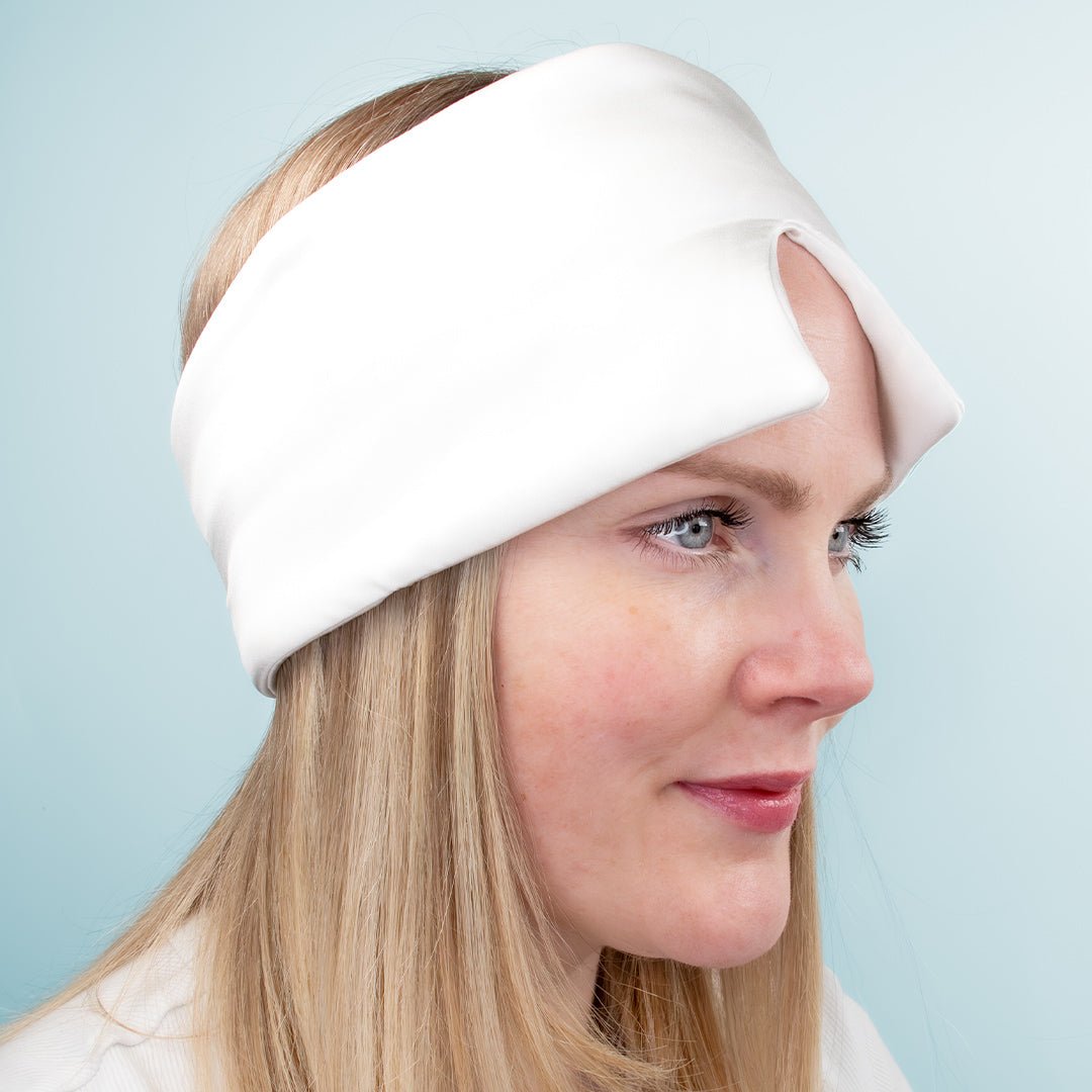 iGlow Silk Sleep Mask - Sovemaske, Calm White - iGlow.no