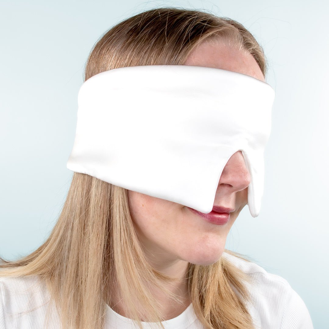 iGlow Silk Sleep Mask - Sovemaske, Calm White - iGlow.no