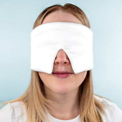 iGlow Silk Sleep Mask - Sovemaske, Calm White - iGlow.no