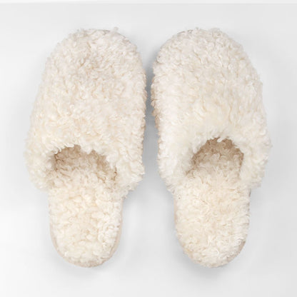 iGlow Silkeputetrekk, Calm White &amp; Teddytøfler, Soft Cream - iGlow.no