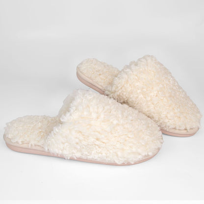 iGlow Silkeputetrekk, Calm White &amp; Teddytøfler, Soft Cream - iGlow.no