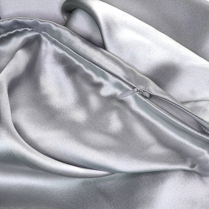 iGlow Silkeputetrekk, Serene Silver &amp; Teddytøfler, Sweet Blue - iGlow.no