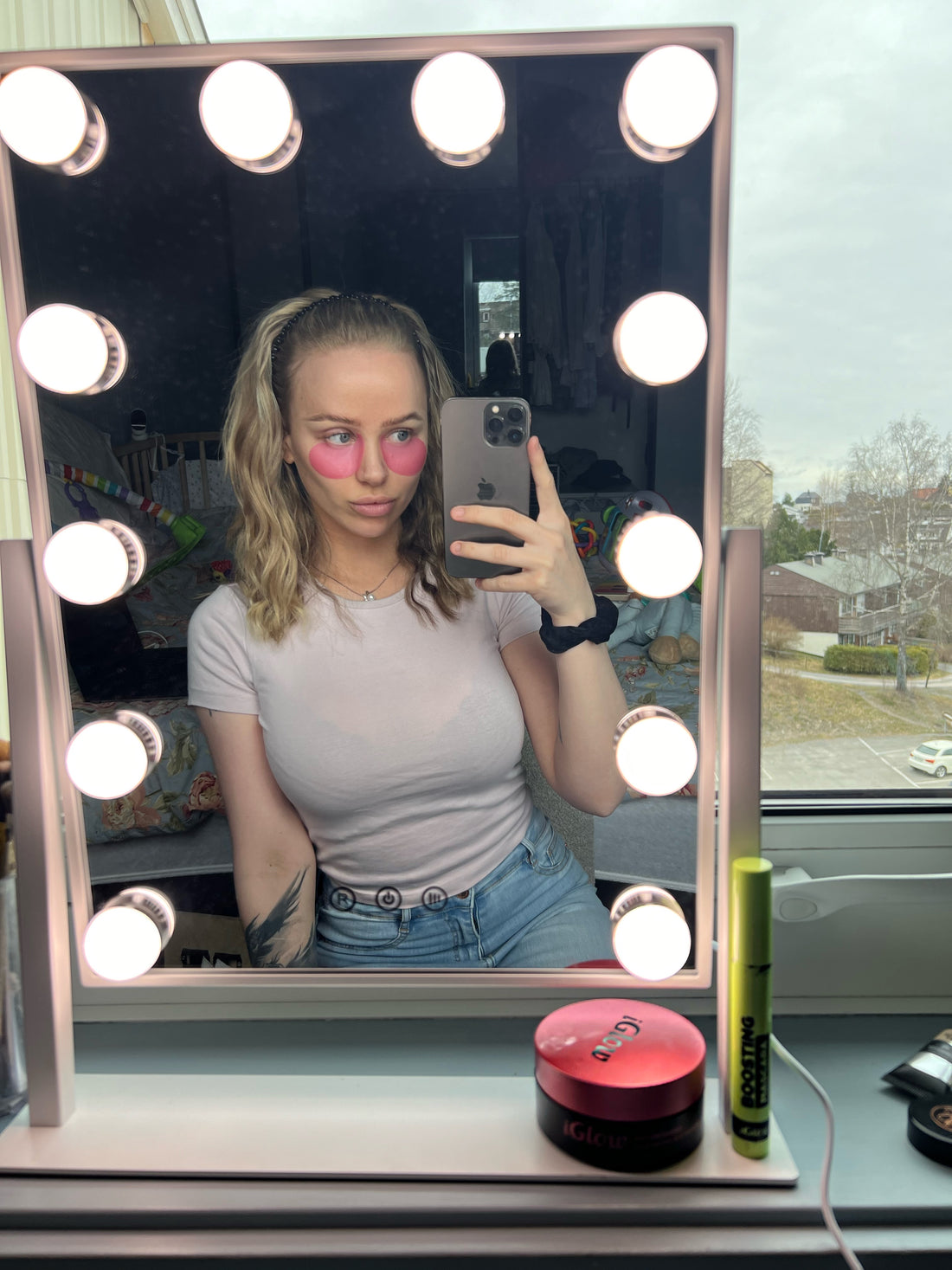 iGlow Makeup Mirror - Sminkespeil / Hvit