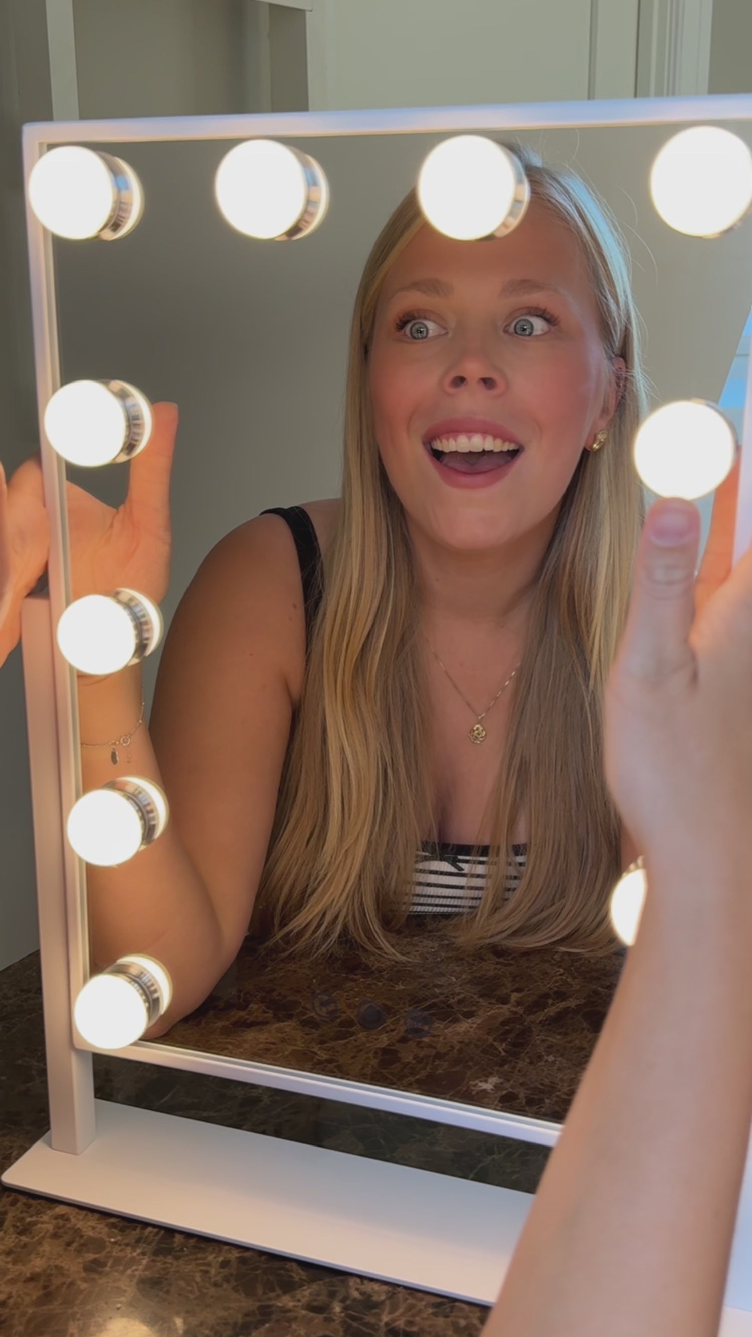iGlow Makeup Mirror - Sminkespeil / Hvit