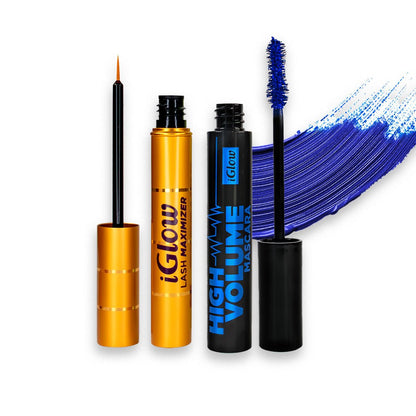 Vippeserum &amp; High Volume Mascara Kit - Blue - iGlow.no