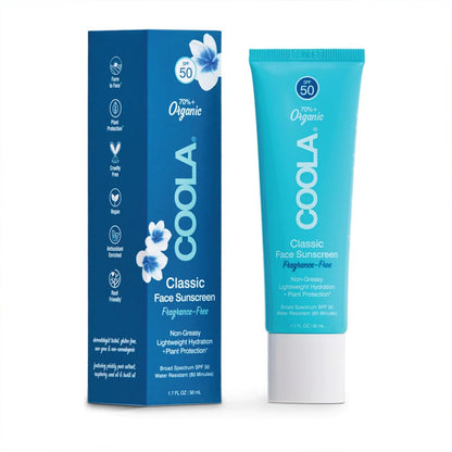 Coola - Classic Face Lotion SPF50 - Fragrance Free, 50ml - iGlow.no