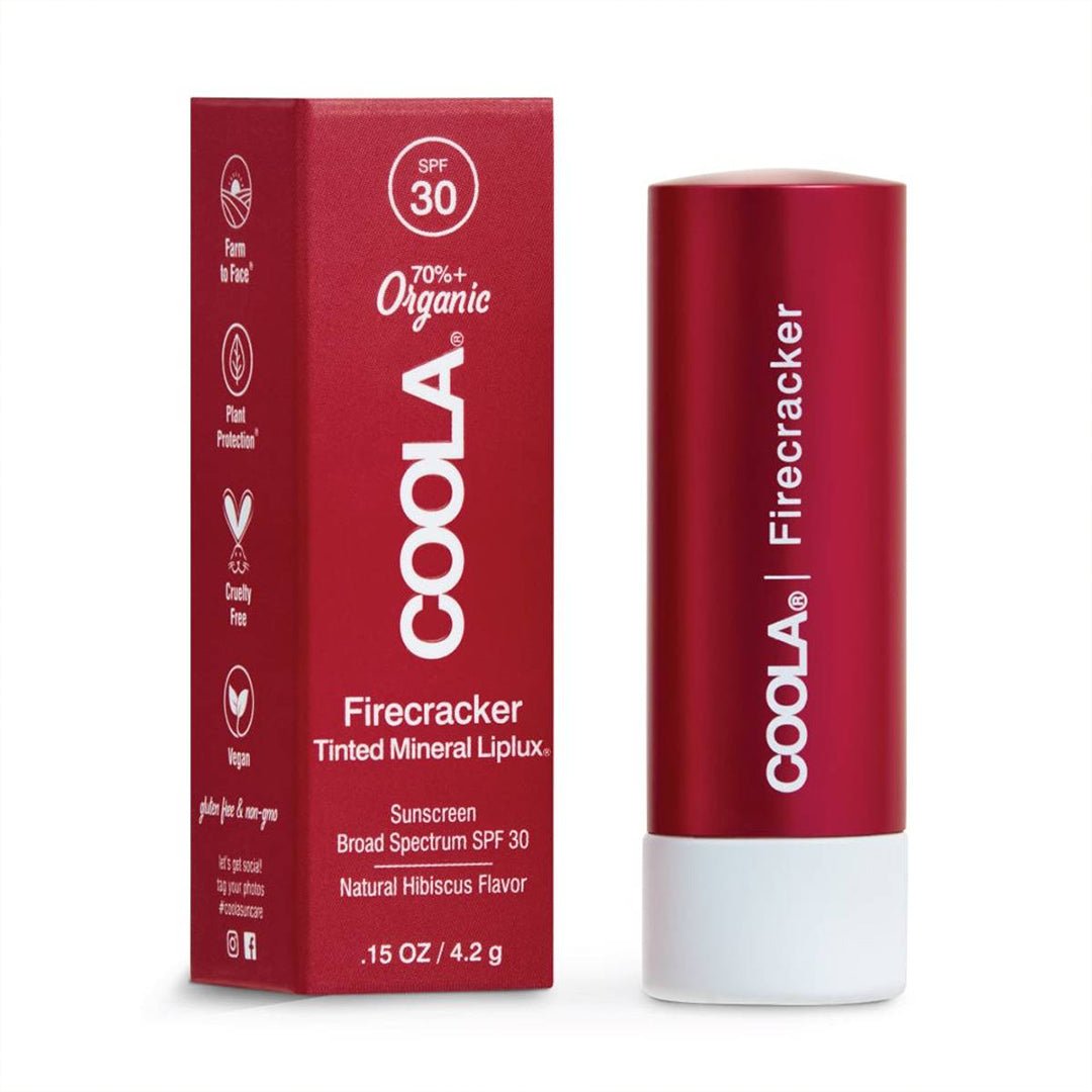 Coola - Mineral Liplux Lip Balm SPF30, Firecracker - iGlow.no