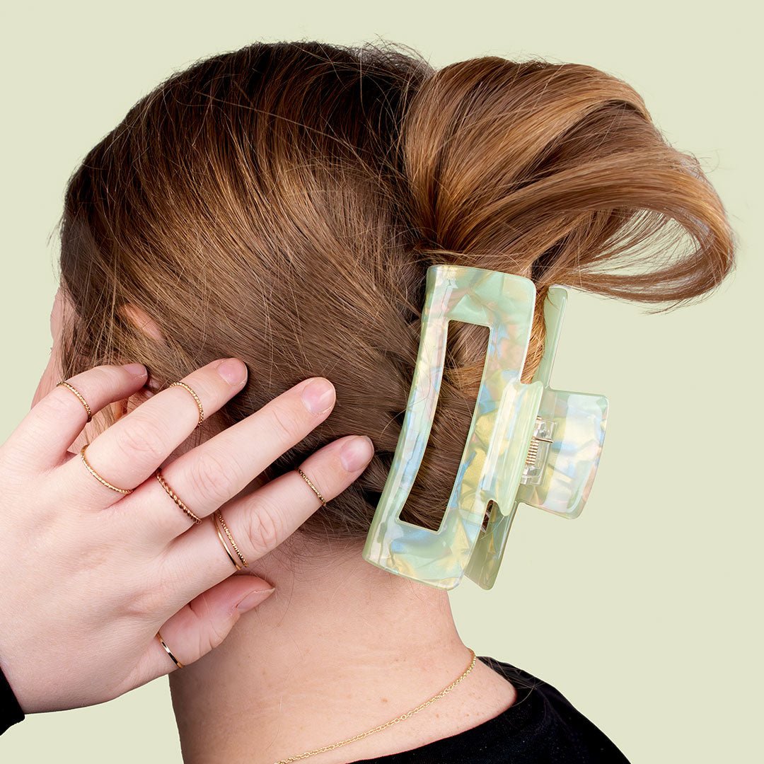 Hårklype - Perlemor, Grønn - iGlow.no